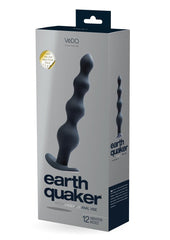 Vedo Earth Quaker Rechargeable Silicone Anal Beads - Just - Black