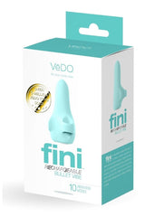 Vedo Fini Rechargeable Silicone Finger Vibrator - Blue/Turquoise
