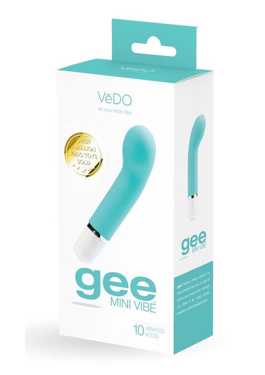 Vedo Gee Silicone Mini Vibrator - Tease Me - Teal/Turquoise