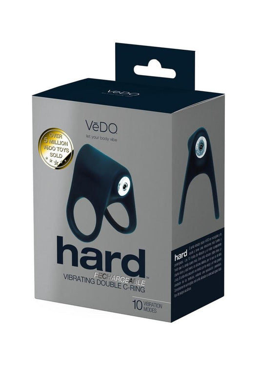 Vedo Hard Rechargeable Silicone Cock Ring - Black