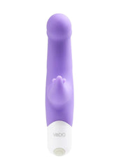 Silicone rabbit vibrator for G-spot and clitoral stimulation