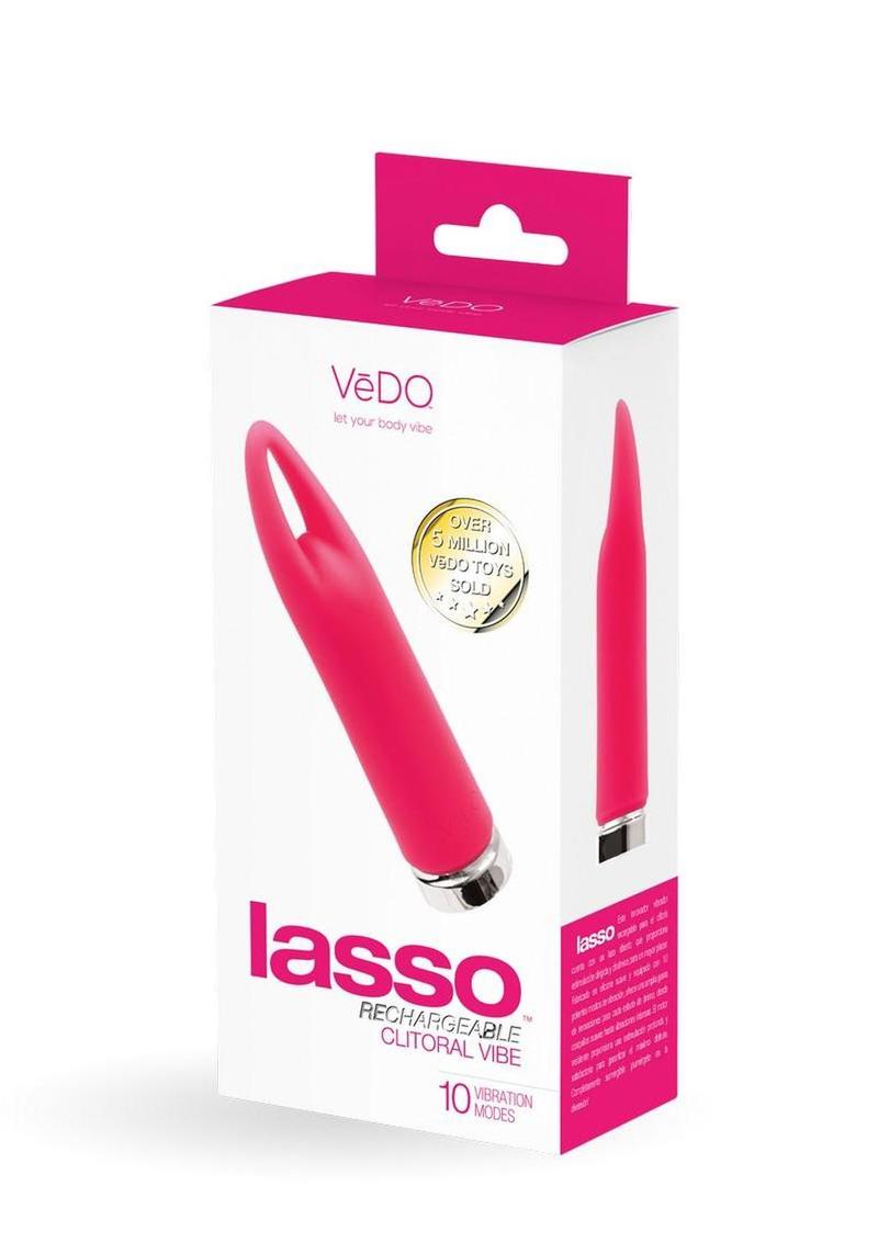 Vedo Lasso Rechargeable Silicone Bullet Vibrator - Pink