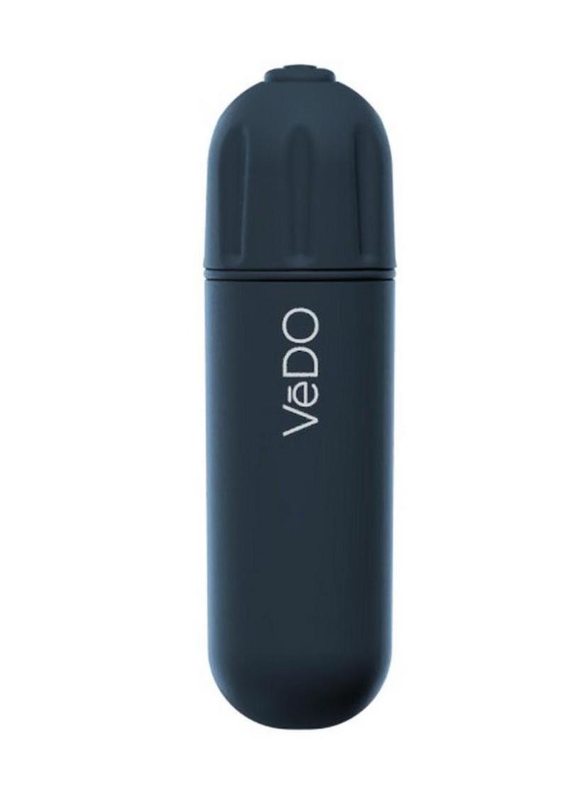 Vedo Nitro Rechargeable Silicone Bullet Vibrator - Black - 3.25in