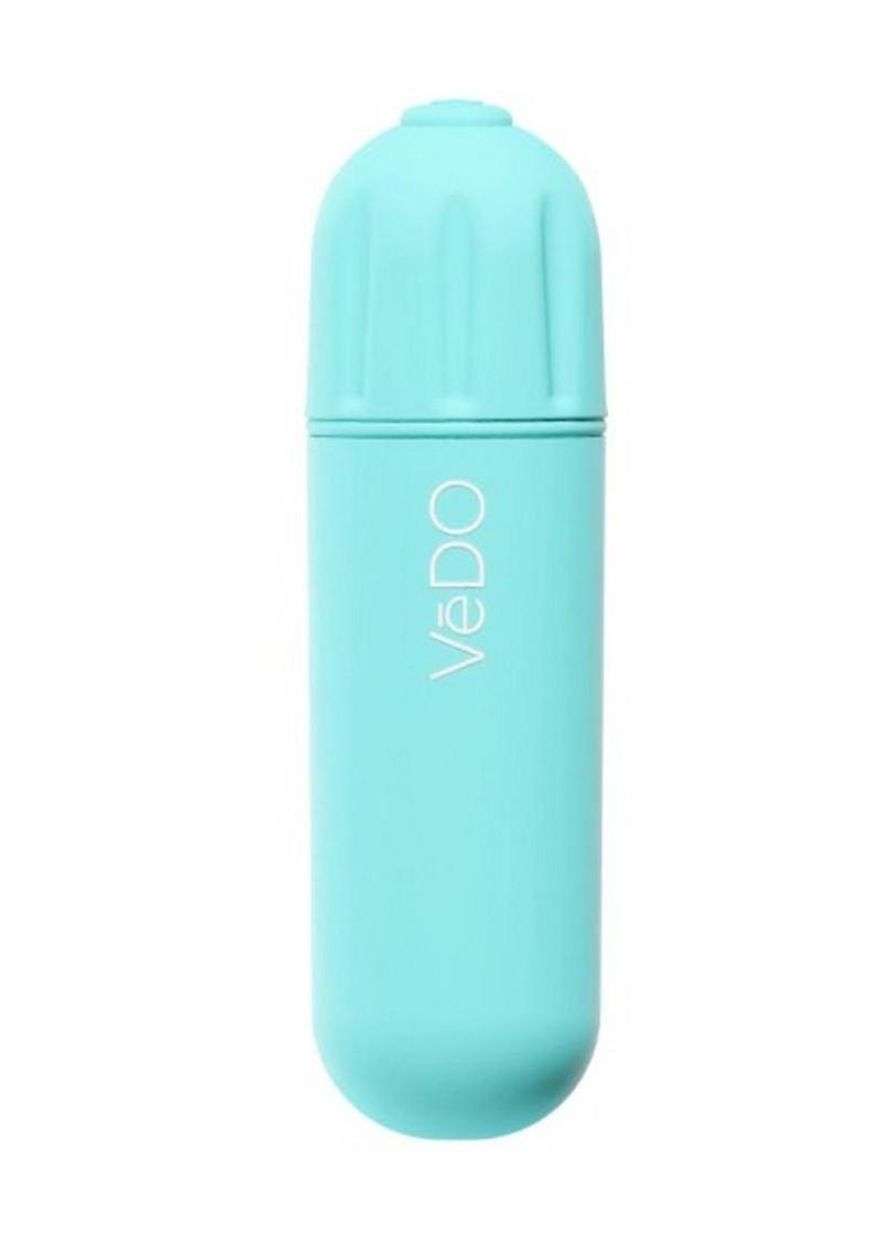 Vedo Nitro Rechargeable Silicone Bullet Vibrator - Blue/Turquoise - 3.25in