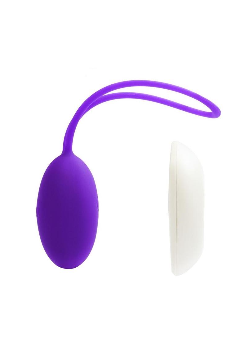 rechargeable remote control egg vibrator in soft silicone finish
