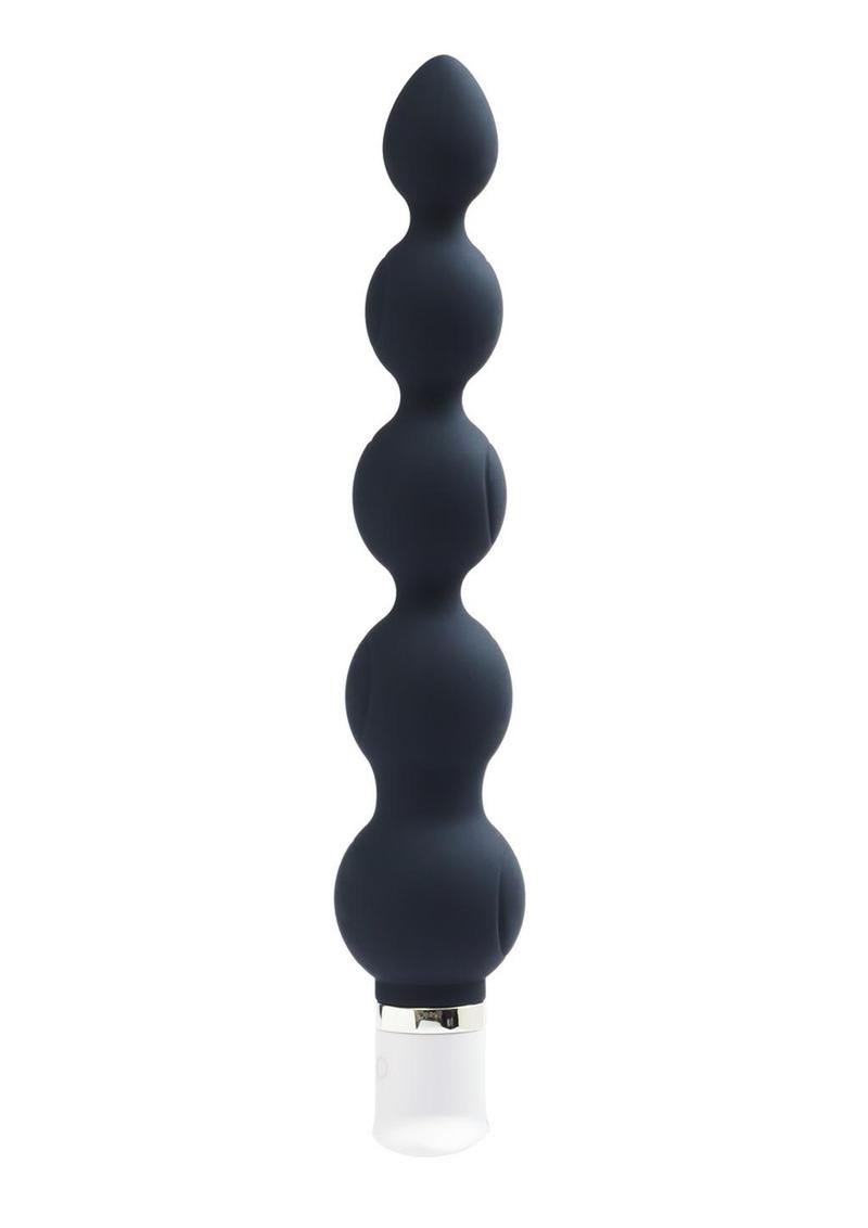 compact vibrating anal plug style toy with textured shaft
