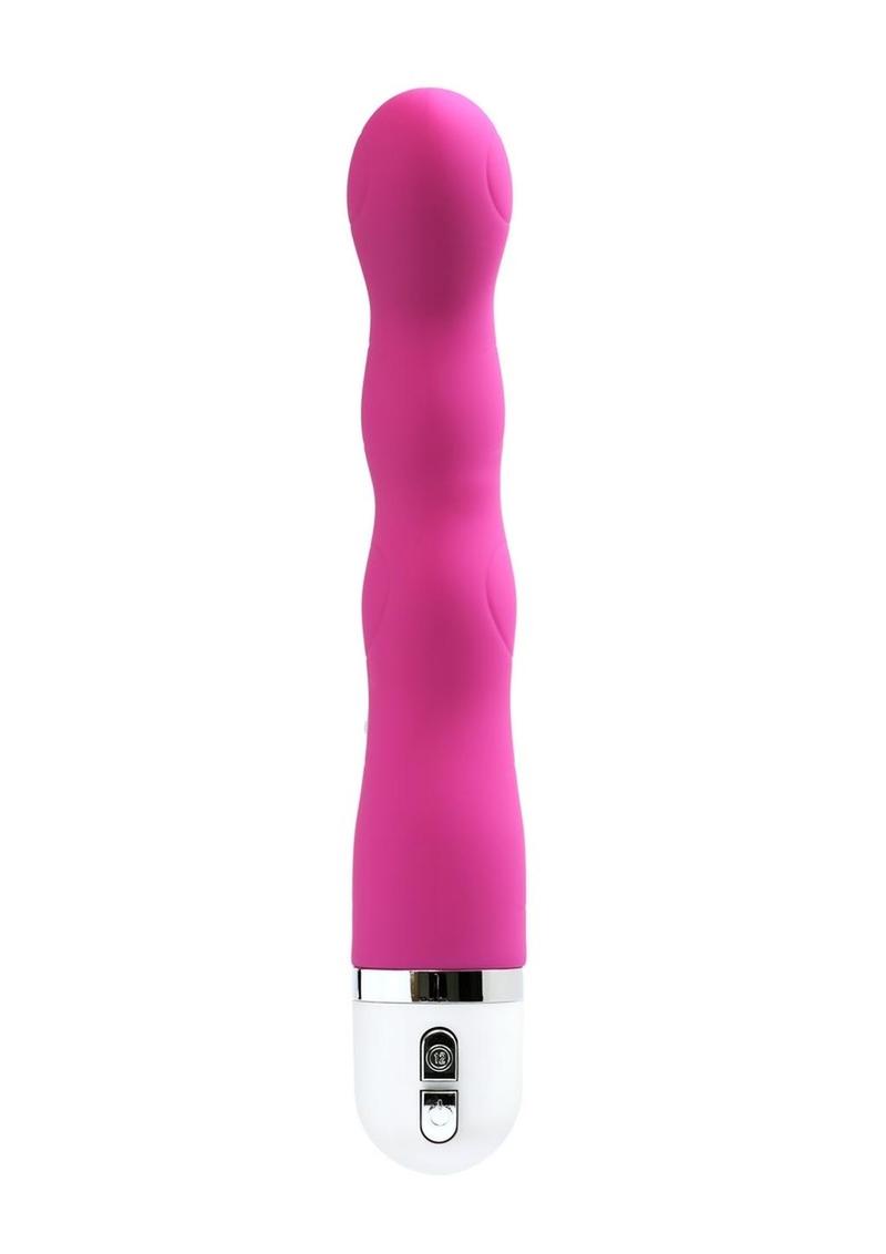 textured silicone g spot vibrator with curved shaft