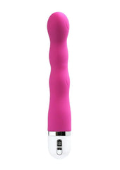 textured silicone g spot vibrator with curved shaft