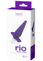 Vedo Rio Silicone Anal Vibrator - Into You - Indigo/Purple