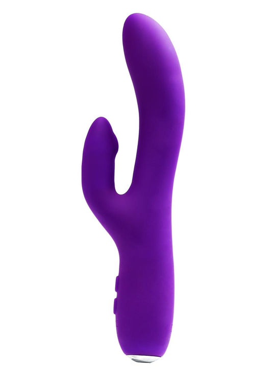 Vedo Rockie Rechargeable Silicone Rabbit Vibrator - Into You - Indigo/Purple