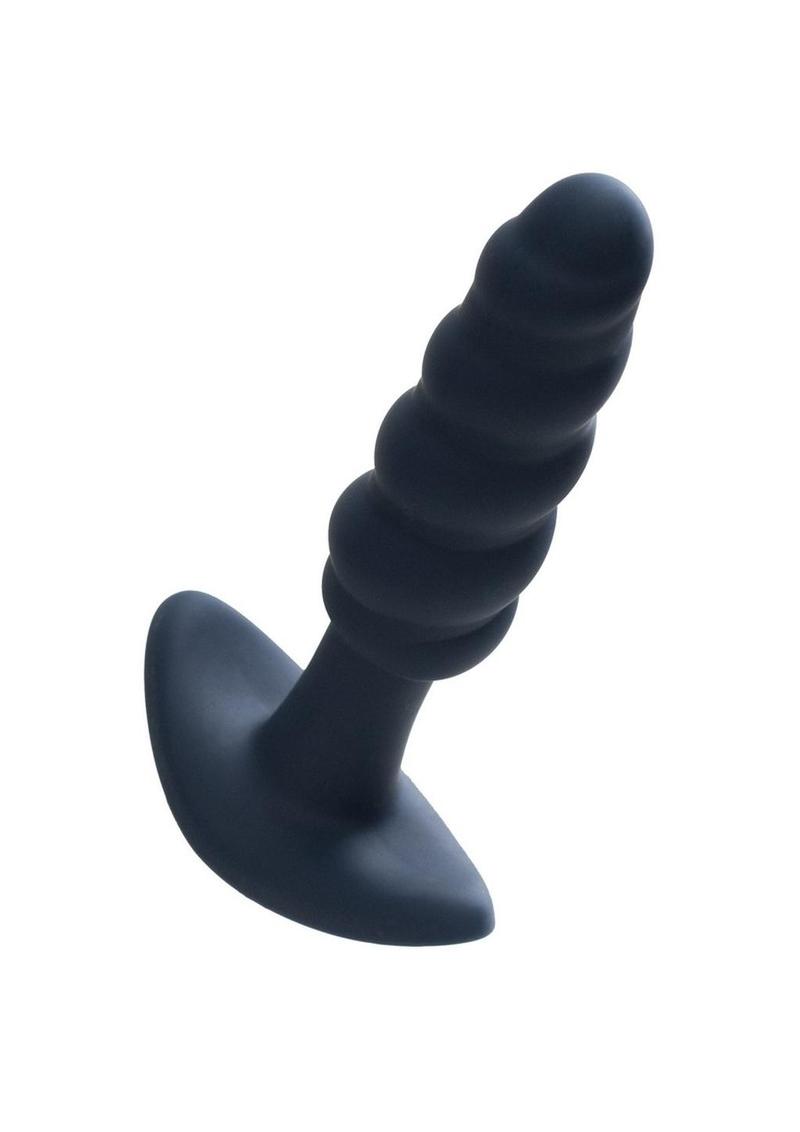 rechargeable silicone anal plug with swirly bead design
