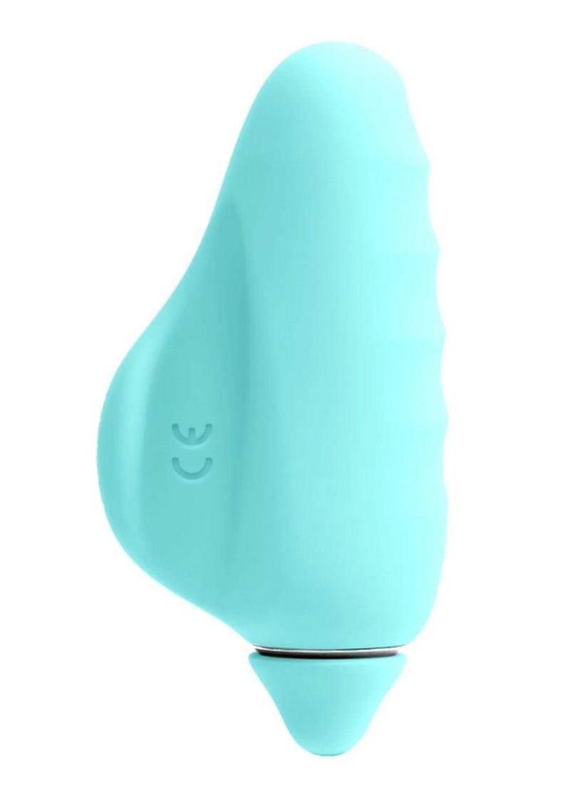 rechargeable mini vibrator with finger loop control design