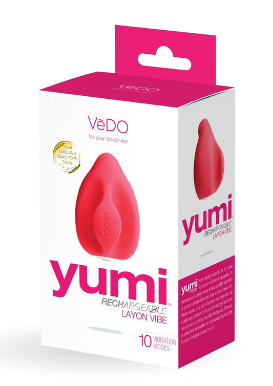 Vedo Yumi Rechargeable Silicone Layon Finger Vibrator - Foxy - Pink