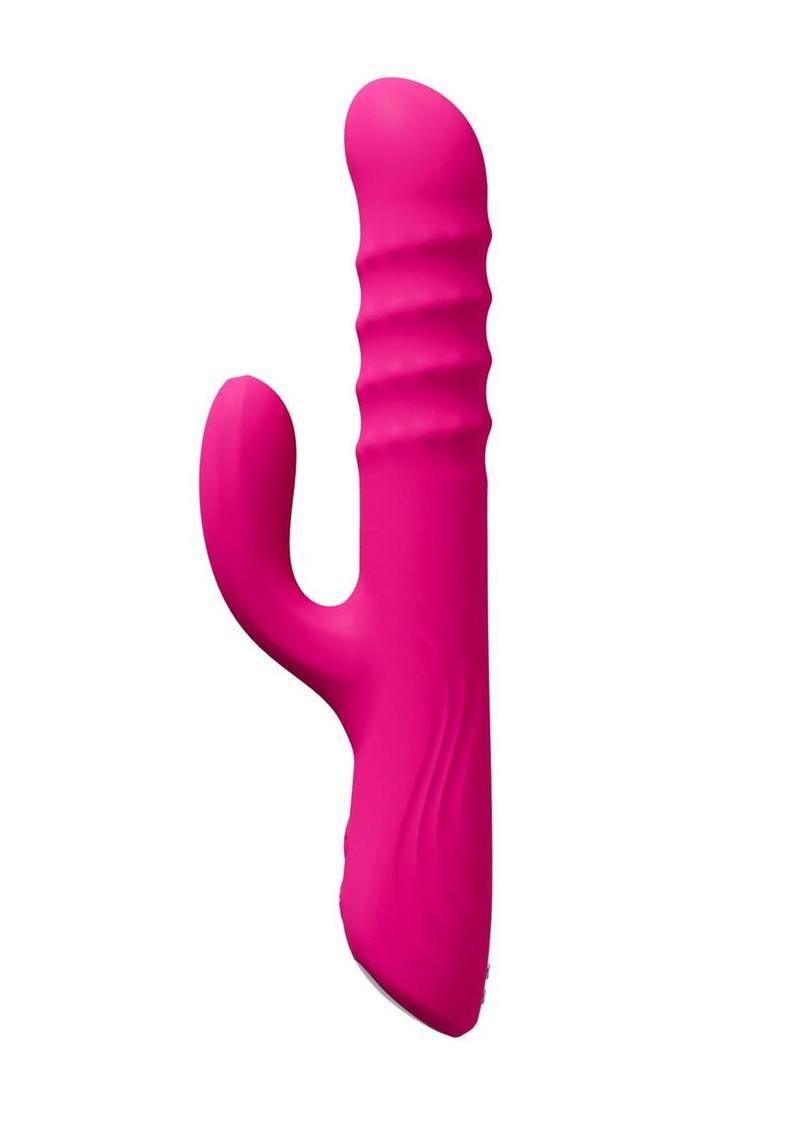 luxury female vibrator with rotating beads
