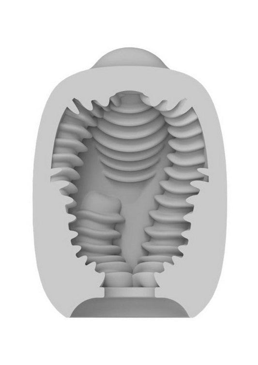 Vibeggs Twisty Tongues Unisex Masturbation Egg - Blue/White