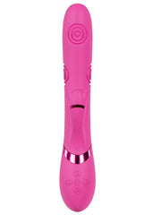 Vive Fiore Silicone Rechargeable Triple Motor G-Spot Air Wave Vibrating and Tapping Flared Clit Stimulator