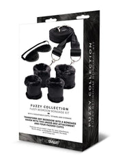 WhipSmart Fuzzy Bedroom Bondage Kit - Black