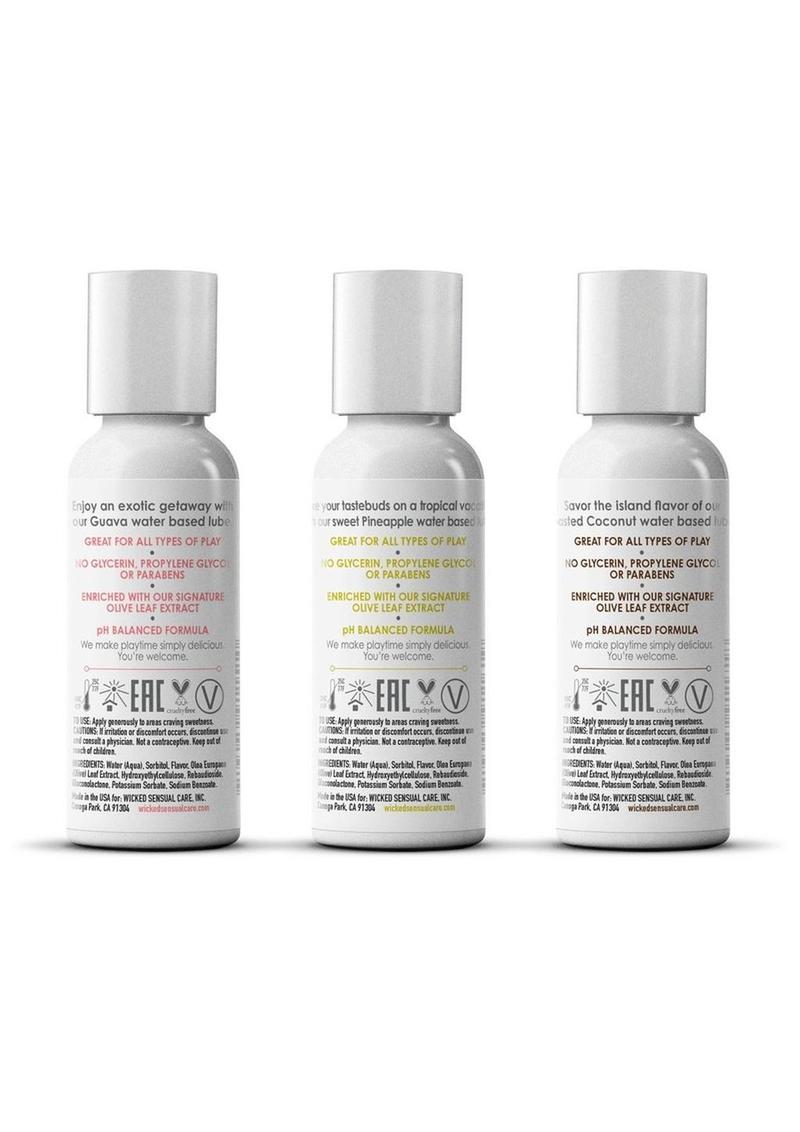 tropical flavored water based lubes safe for all sex toys and intimate use