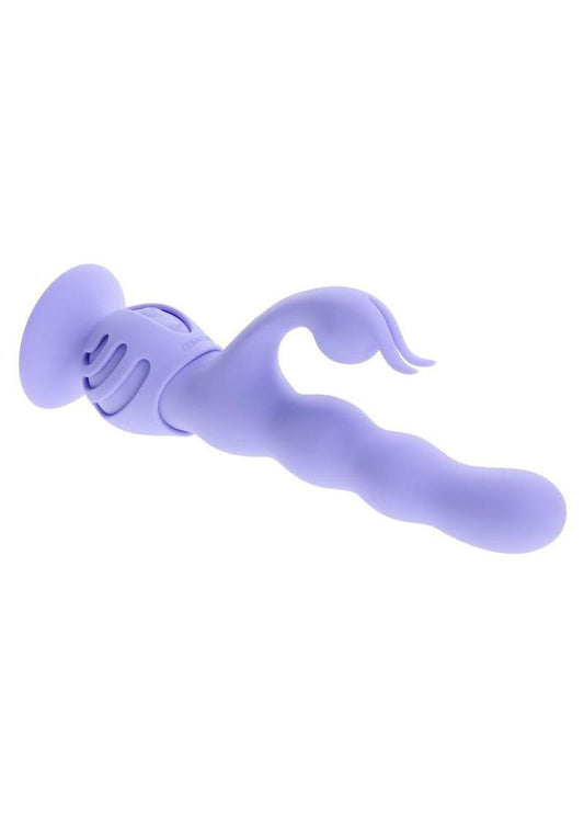 Wiggly Bunny Rechargeable Silicone Rabbit Vibrator - Purple