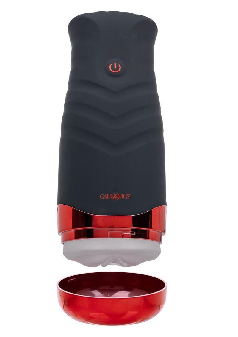 powerful vibrating masturbator with textured interior