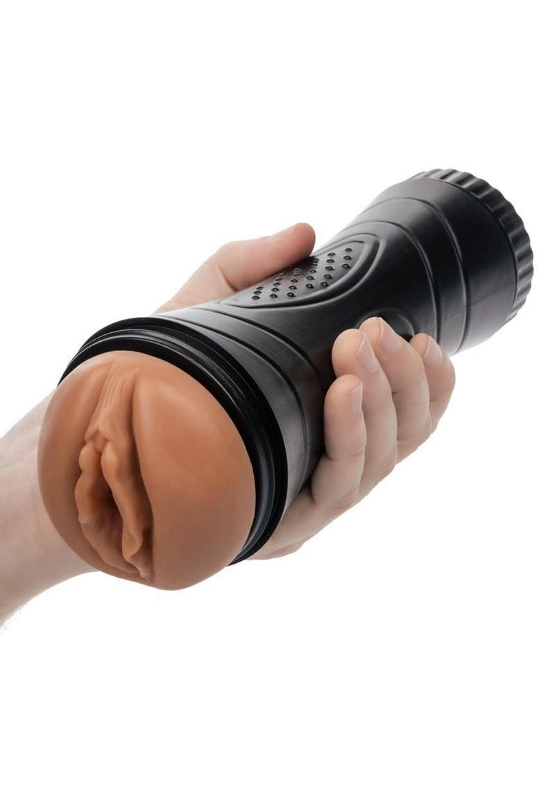 compact tight pussy male masturbator with soft entry textured chamber and suction adjuster for intense stimulation