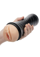 extra tight textured male masturbator sleeve with suction slider removable cap and compact discreet design