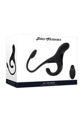 Zero Tolerance All The Bases Rechargeable Silicone Couples Ring and Plug with Remote - Black
