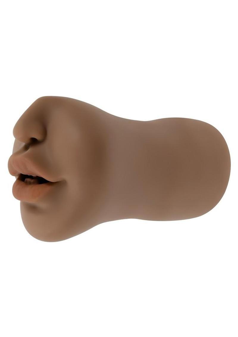 Realistic oral style stroker with tight canal and multiple vibration speeds