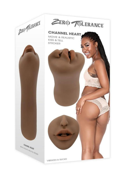 Vibrating stroker with suction and soft beaded channel for intense pleasure