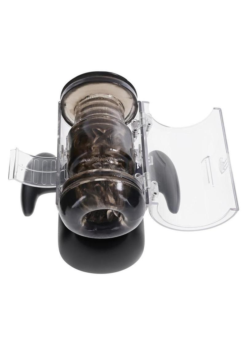 realistic beaded inner sleeve male masturbator with heat vibration and thrusting modes