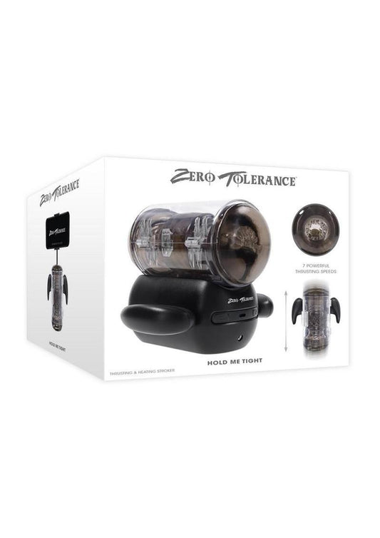 zero tolerance hold me tight heated stroker with thrusting vibrating and warming functions for male pleasure