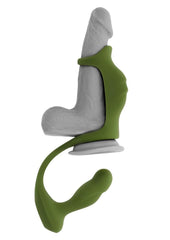 rechargeable prostate massager with remote control and dual ring