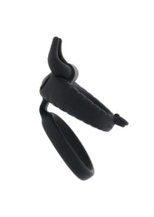 black chrome dual cock ring
