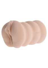 compact male masturbator textured stroker sleeve