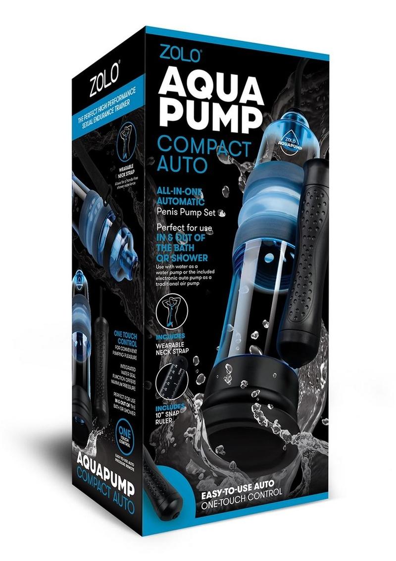 ZOLO Aquapump Compact Auto Penis Pump - Black/Blue