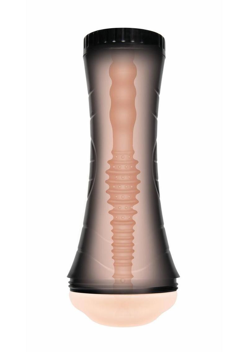 body safe male massager with open ended sleeve