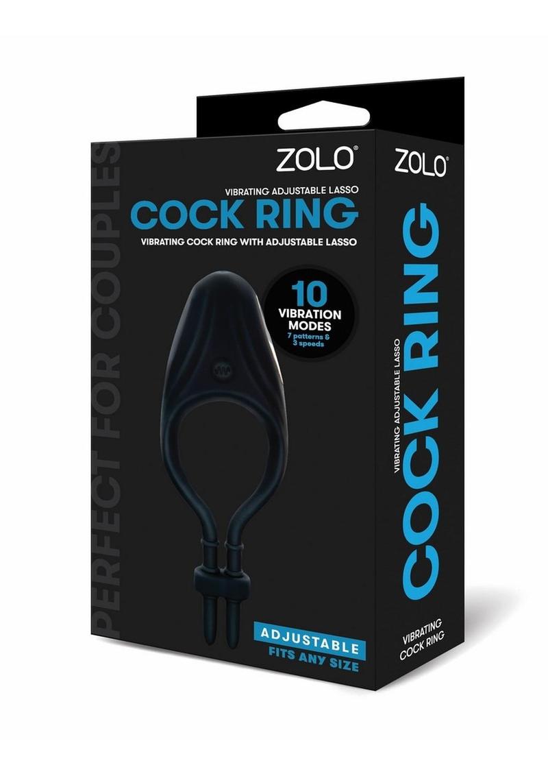 ZOLO Vibrating Adjustable Silicone Rechargeable Lasso Cock Ring