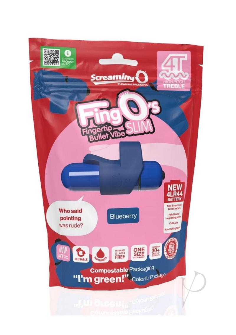 4t Fingo Slim Finger Vibrator - Blue/Blueberry