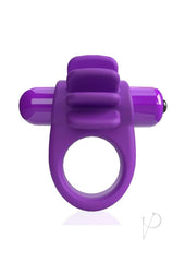 4t Skooch Vibrating Cock Ring with Clitoral Stimulator - Grape/Purple