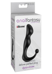 Anal Fantasy Collection Deluxe Perfect Silicone Plug - Black - 5.25in