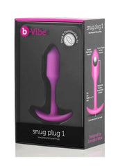 B-Vibe Snug Plug 1 Silicone Weighted Butt Plug - Fucshia - Pink