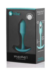 B-Vibe Snug Plug 1 Silicone Weighted Butt Plug - Green/Mint Green