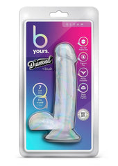 B Yours Diamond Gleam Dildo - Clear - 7in