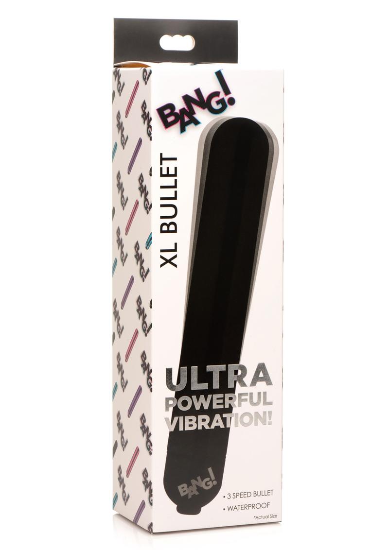 Bang! Vibrating Metallic XL Bullet - Black - XLarge