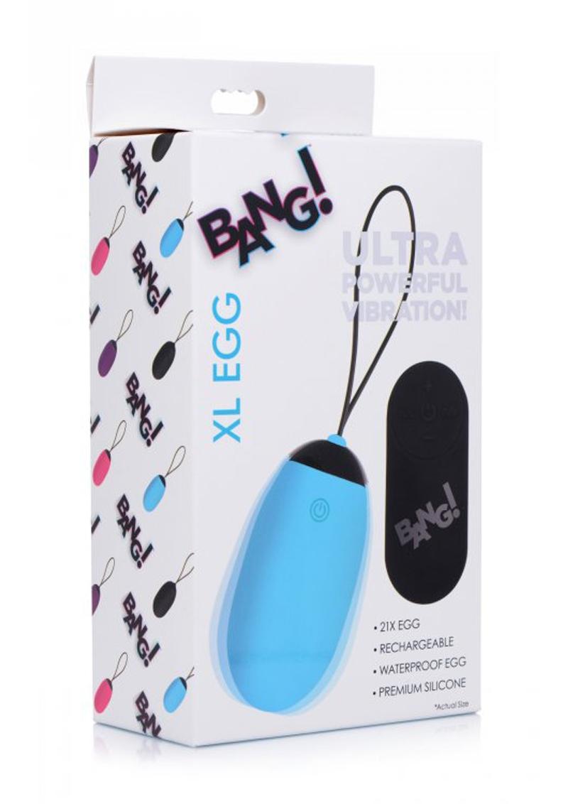 Bang! XL Vibrating Egg - Blue - XLarge