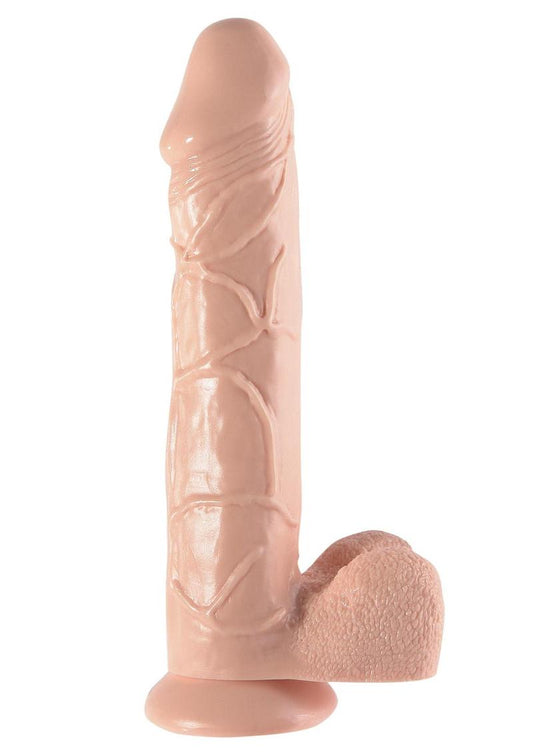 Basix Rubber Works Mega Dildo - Vanilla - 12in