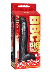 BBC Big Black Cocks Ice Pick Realistic Dildo - Black - Large - 13in