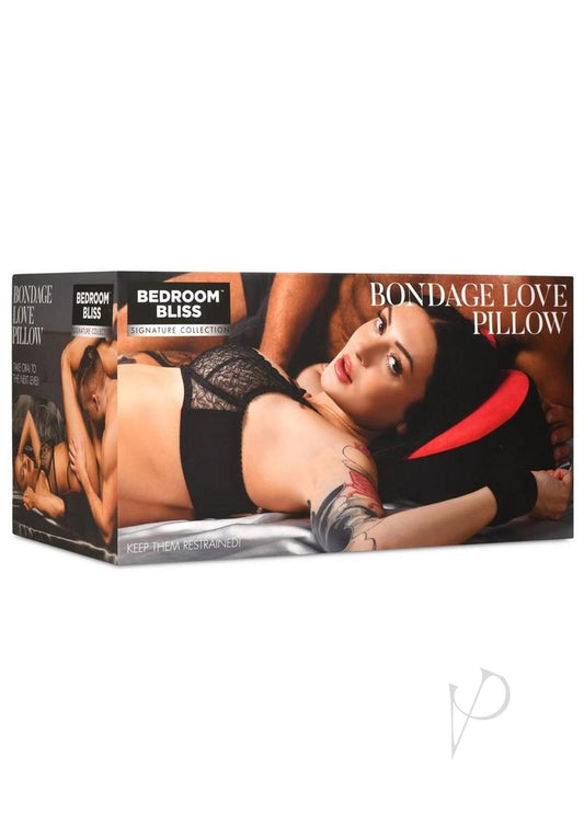 Bedroom Bliss Bondage Love Pillow - Black/Red