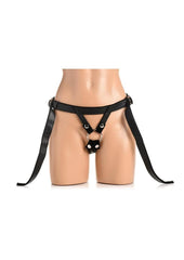 Bedroom Bliss Velvet Kiss Strap-On Harness - Black