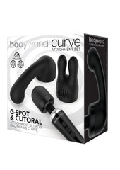 Bodywand Curve Silicone G-Spot and Clitoral Attachment - Black - Set
